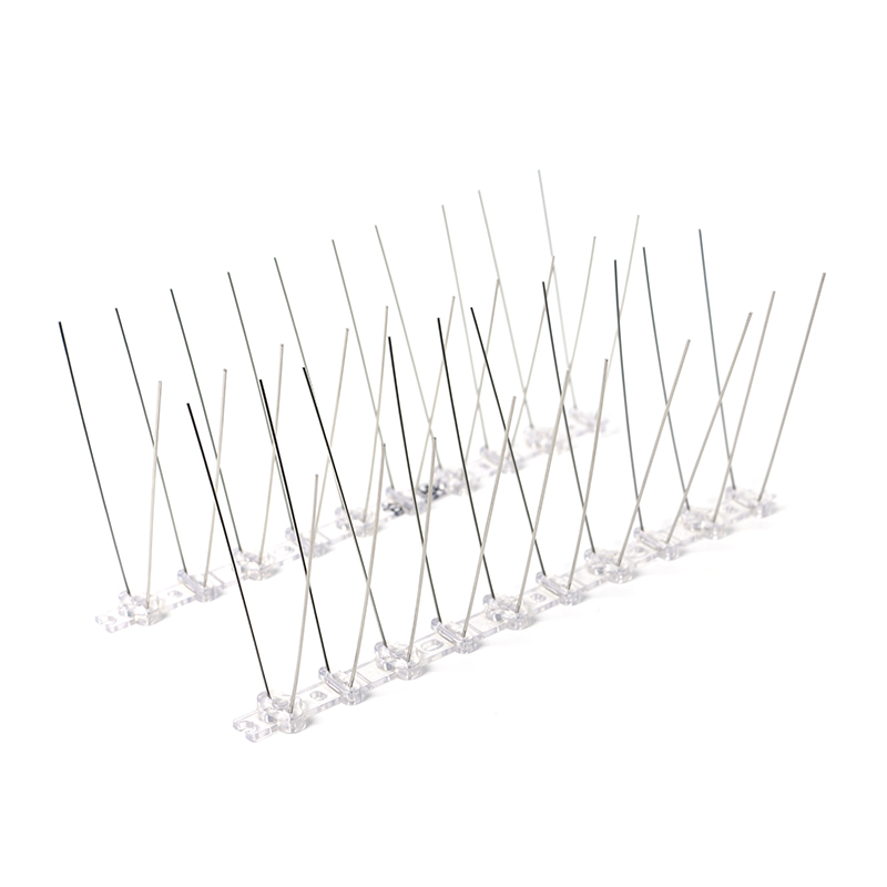 Getting rid of pigeons with hot selling economical pc base stainless steel bird spikes